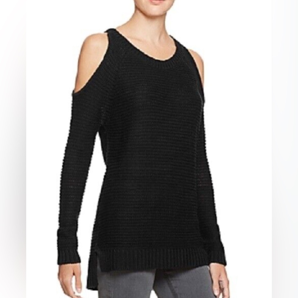Black Knit Cold Shoulder Sweater Size Small